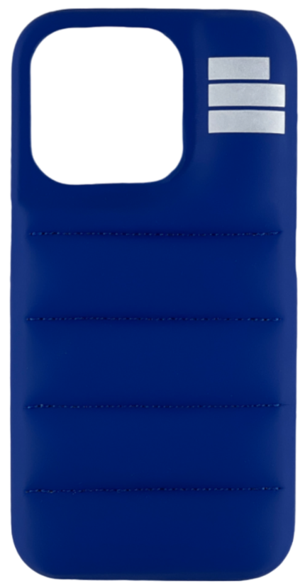 Хладен и мек син калъф за iPhone от Püff с гладък стегнат модел, png, webp, пуф, пуфф