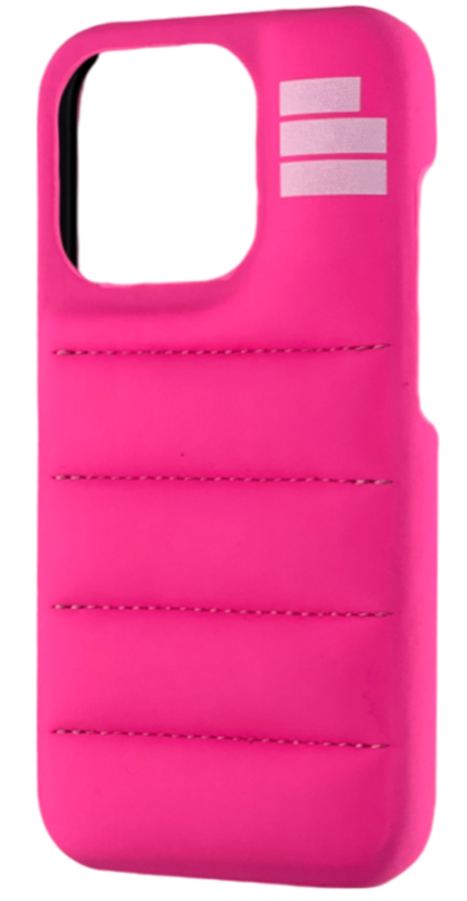 Chic and soft The Püff Case pink iPhone case with a sleek quilted pattern, this is The Puffer Case for iphone, png, webp, puff