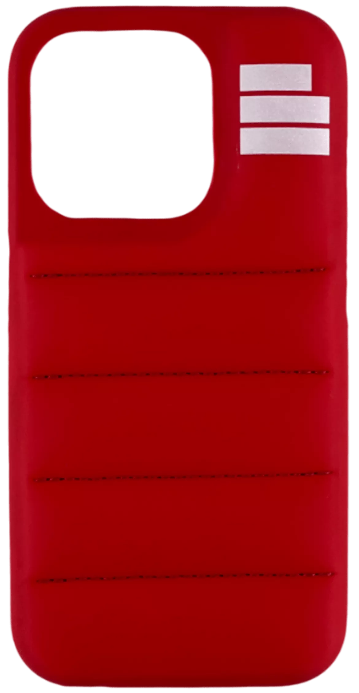 Ярък и мек червен калъф за iPhone от Püff с гладък стегнат модел, png, webp, пуф, пуфф